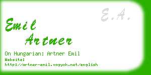 emil artner business card